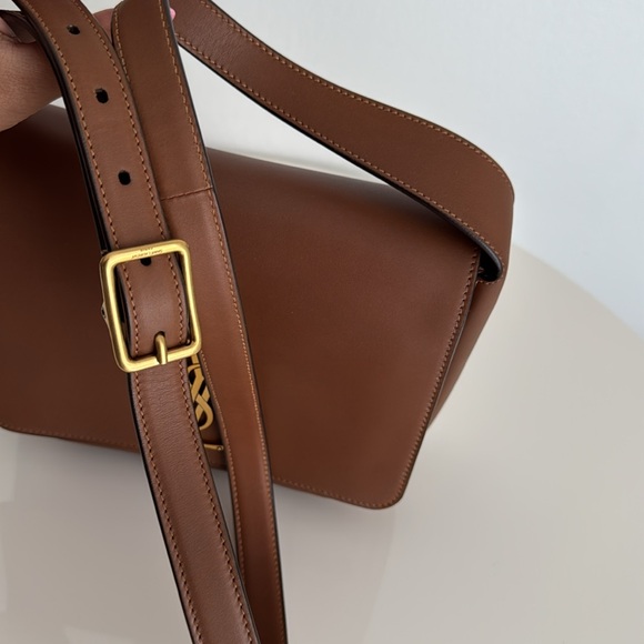 Yves Saint Laurent YSL 2024 Vintage Matte Brown Leather Crossbody Bag w/ DB Only - Picture 8 of 15